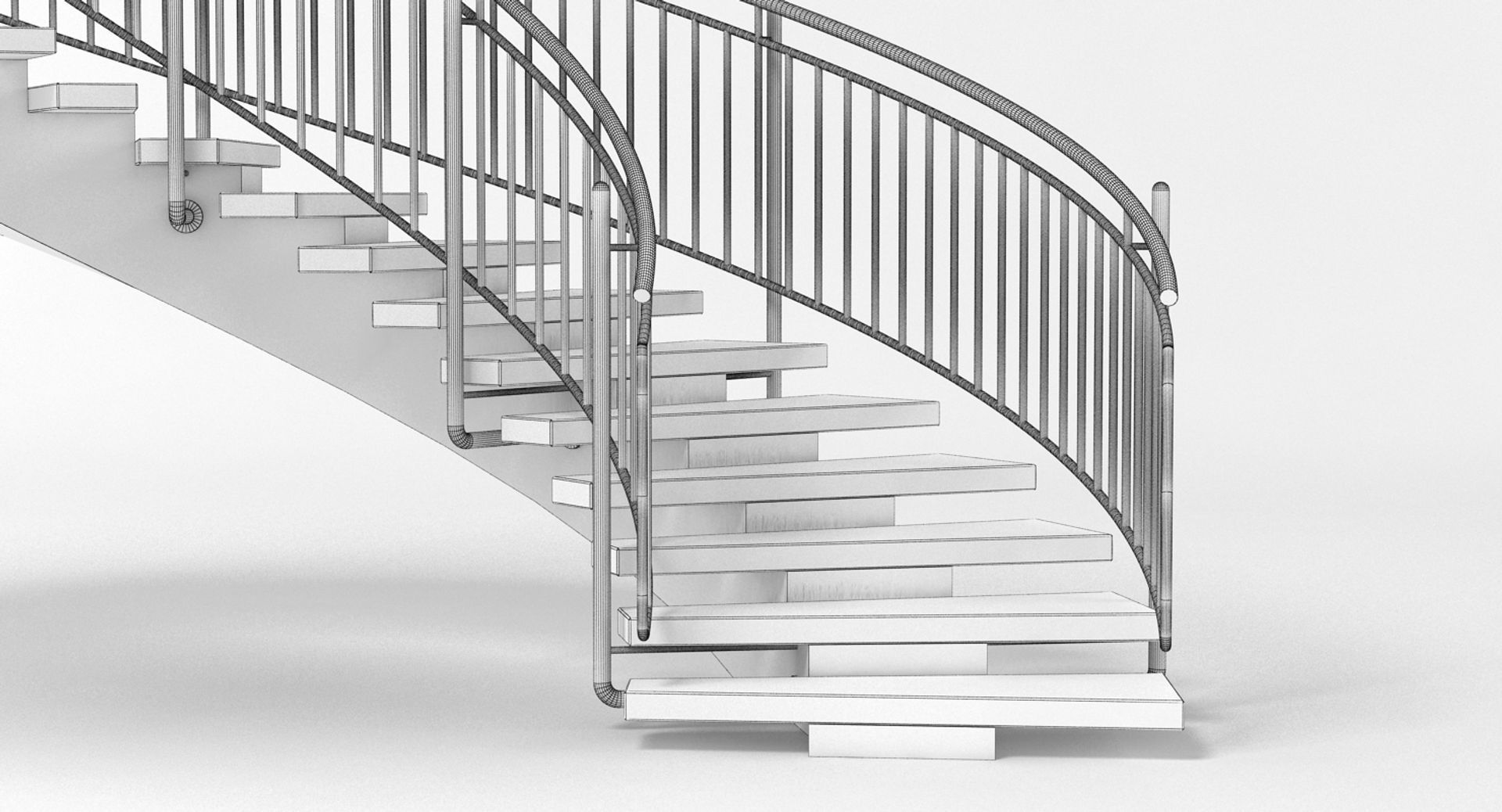 Spiral Staircase 3D model_7