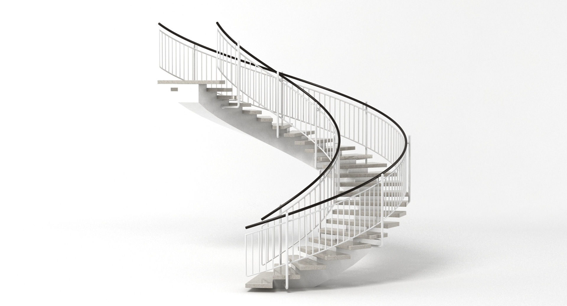 Spiral Staircase 3D model_3