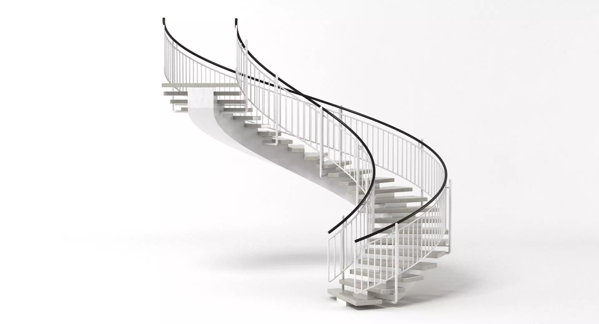 Spiral Staircase 3D model_0