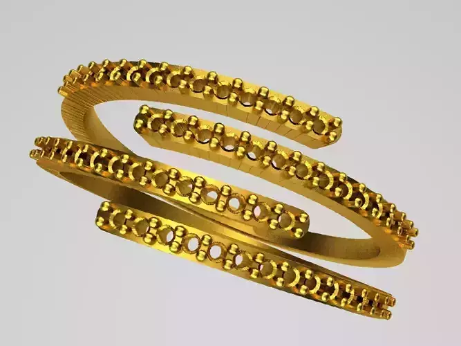 D009-TEL gold ring 3D print model
