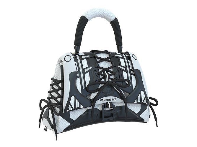 3D model Balenciaga Sneakerhead Handbag BlackWhite VR / AR
