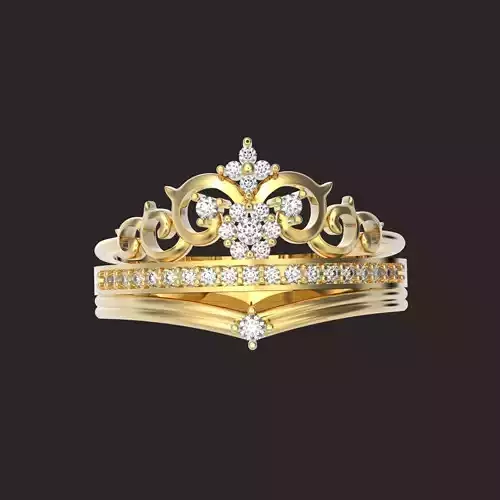 ring crown with stones