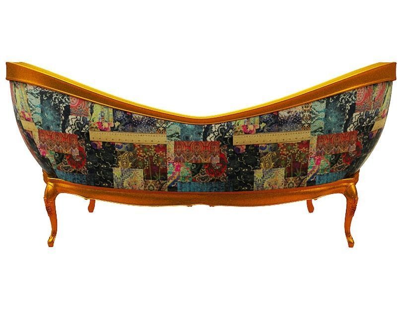 Classical sofa 2 seater Low-poly 3D model_5