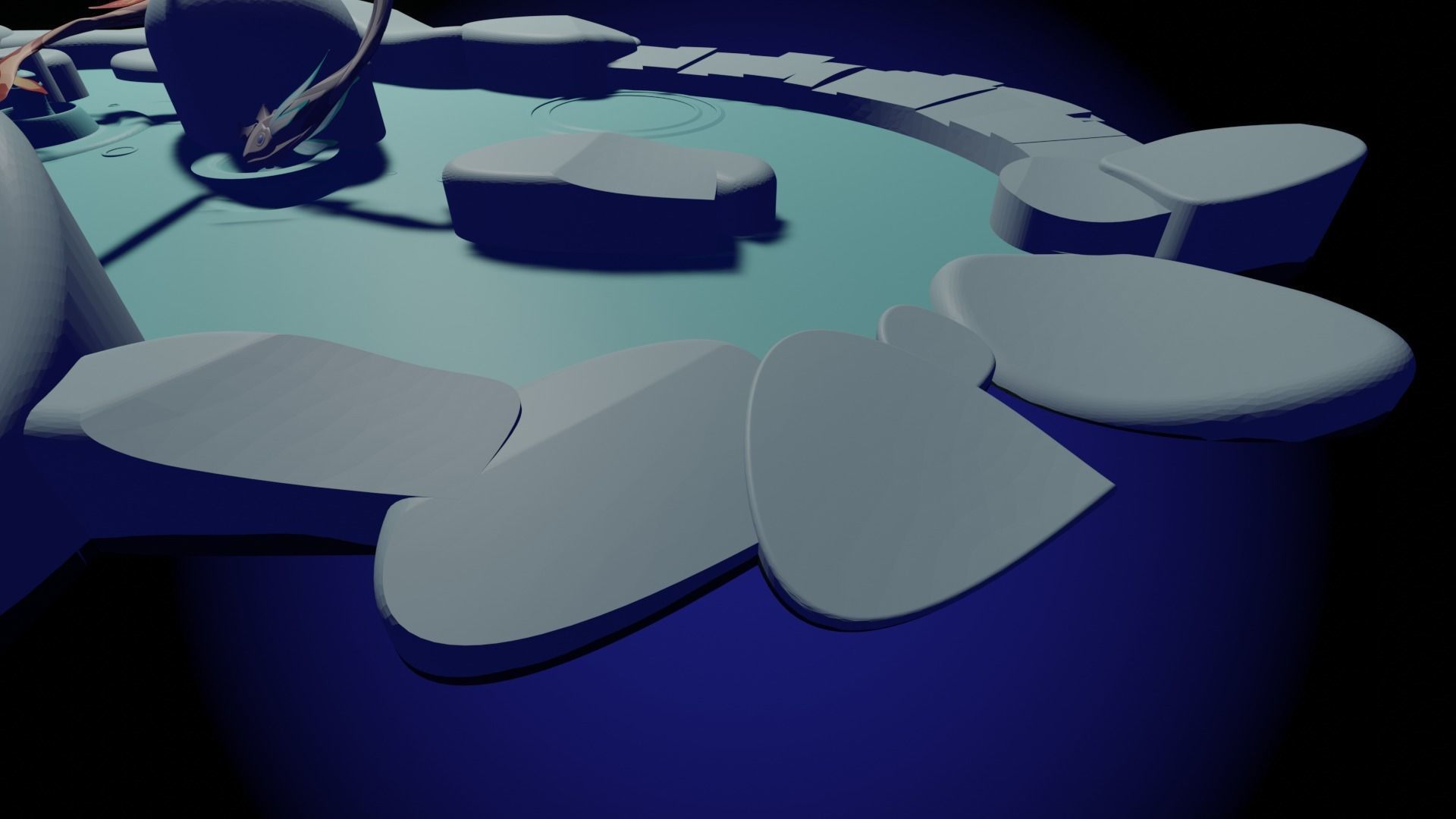 Koi and The Catch Pond Genshin Impact 3D print model_10