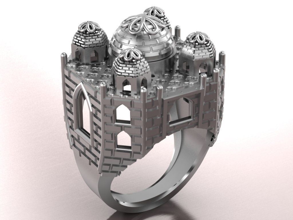 TAJ MAHAL ring-orginal design 3D print model_10