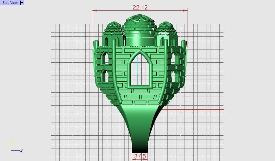 TAJ MAHAL ring-orginal design 3D print model_8