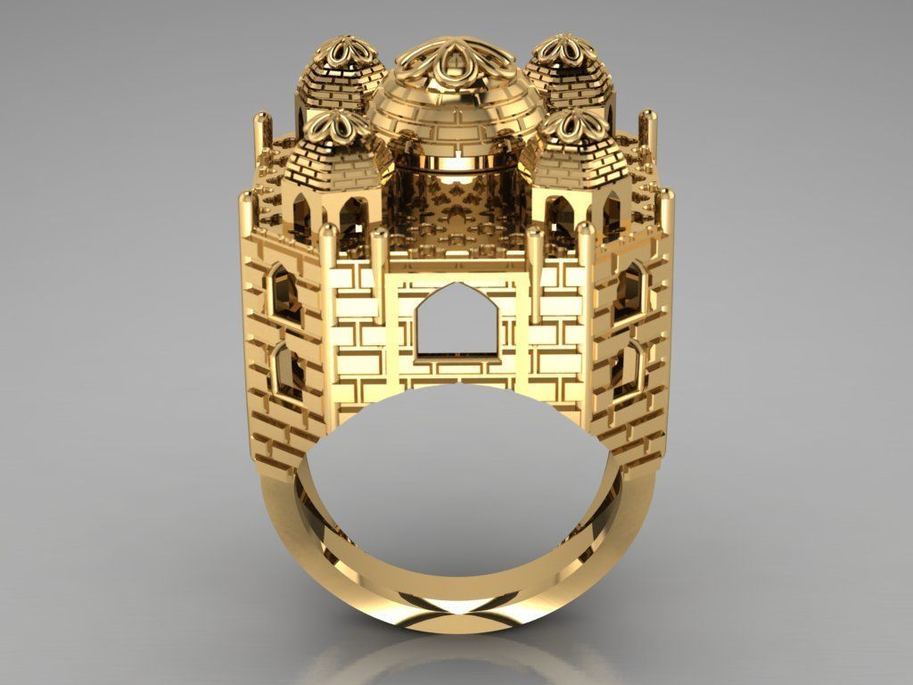 TAJ MAHAL ring-orginal design 3D print model_1