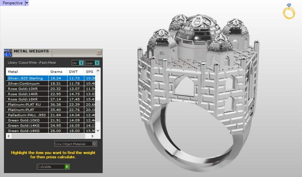 TAJ MAHAL ring-orginal design 3D print model_6