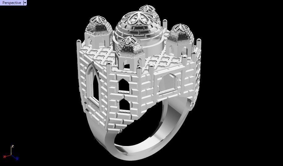 TAJ MAHAL ring-orginal design 3D print model_21