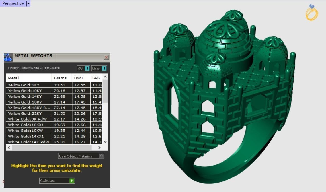 TAJ MAHAL ring-orginal design 3D print model_5