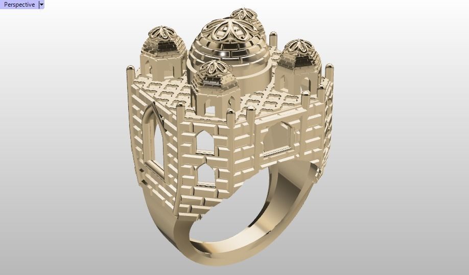 TAJ MAHAL ring-orginal design 3D print model_18
