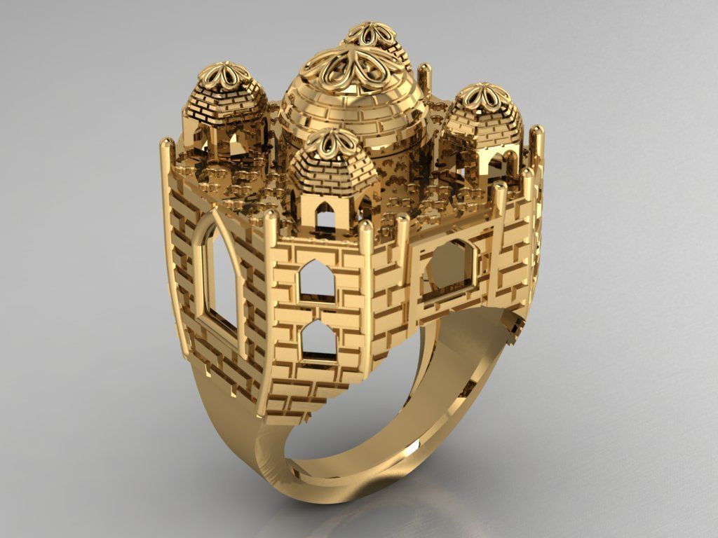 TAJ MAHAL ring-orginal design 3D print model_4