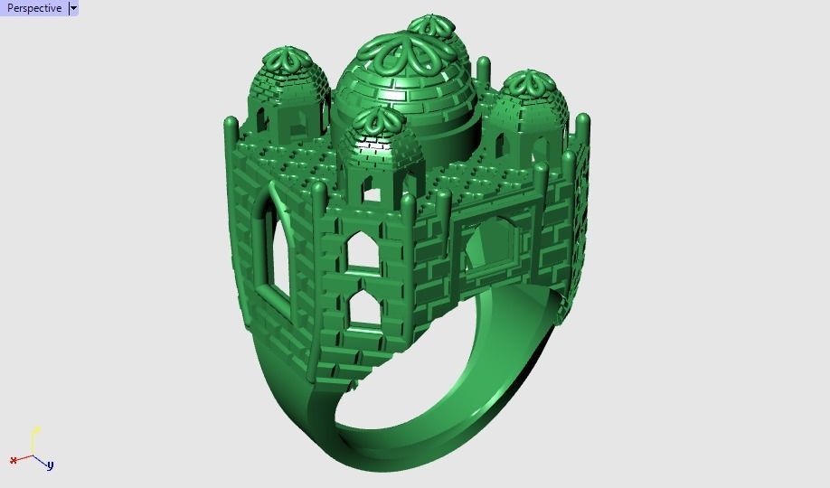 TAJ MAHAL ring-orginal design 3D print model_17