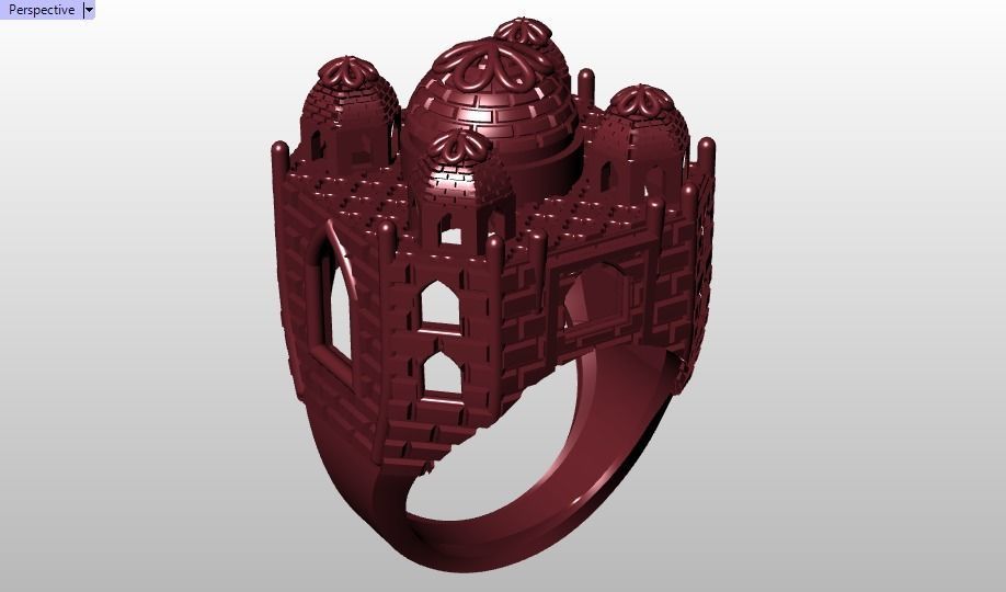 TAJ MAHAL ring-orginal design 3D print model_19
