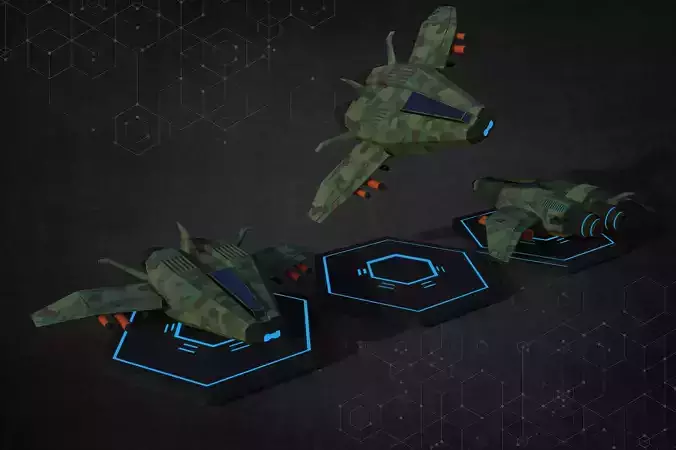 Sci-Fi Space Ship 3D model