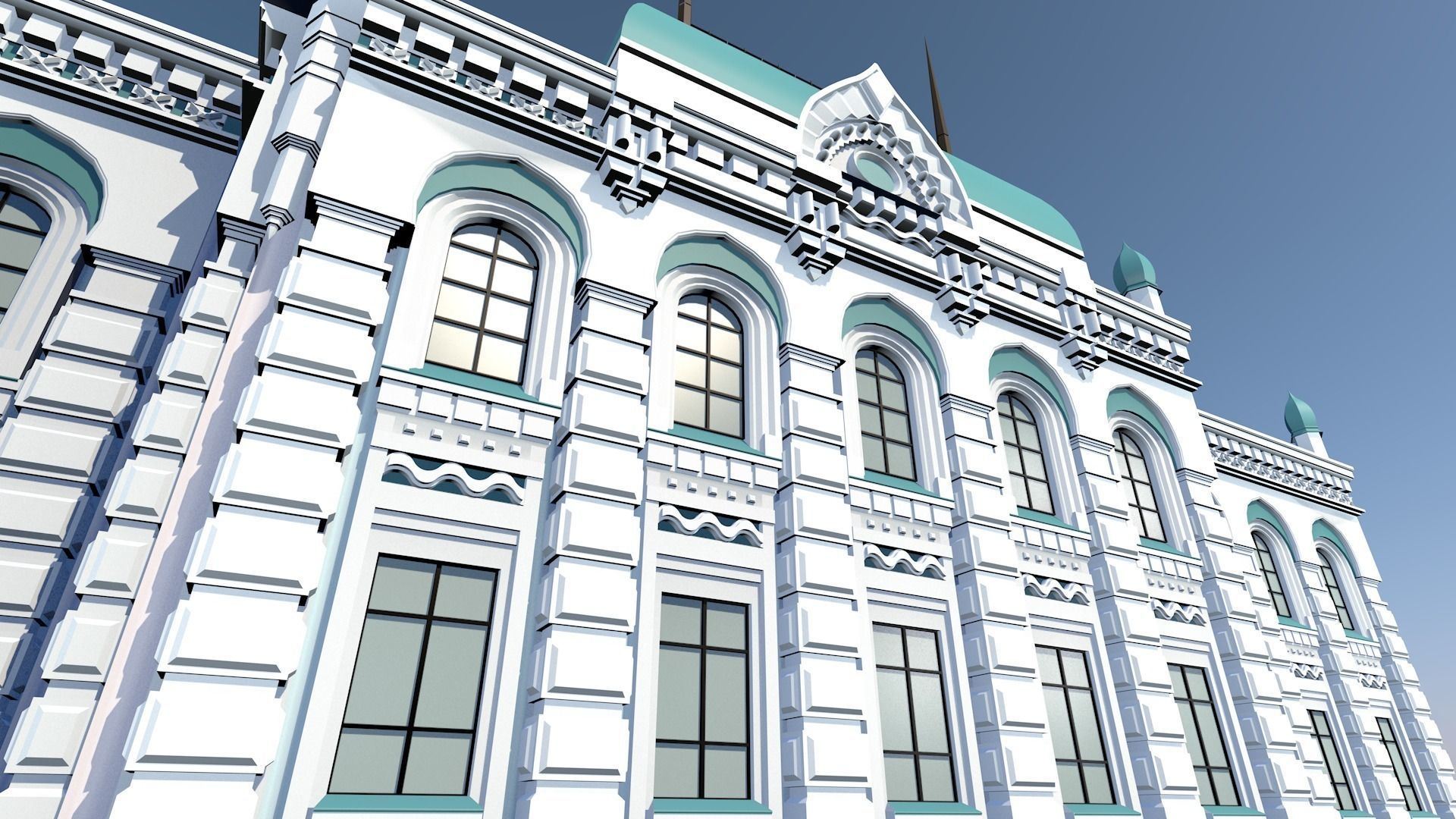 The building of the local history museum Uralsk 3D model_2