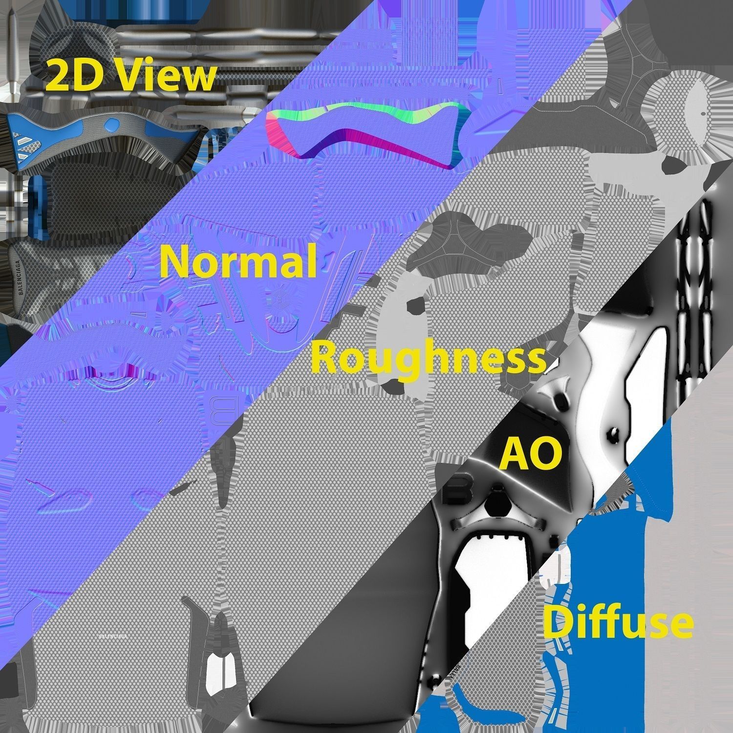 Balenciaga Sneakerhead Handbag 3D Model Collection_19