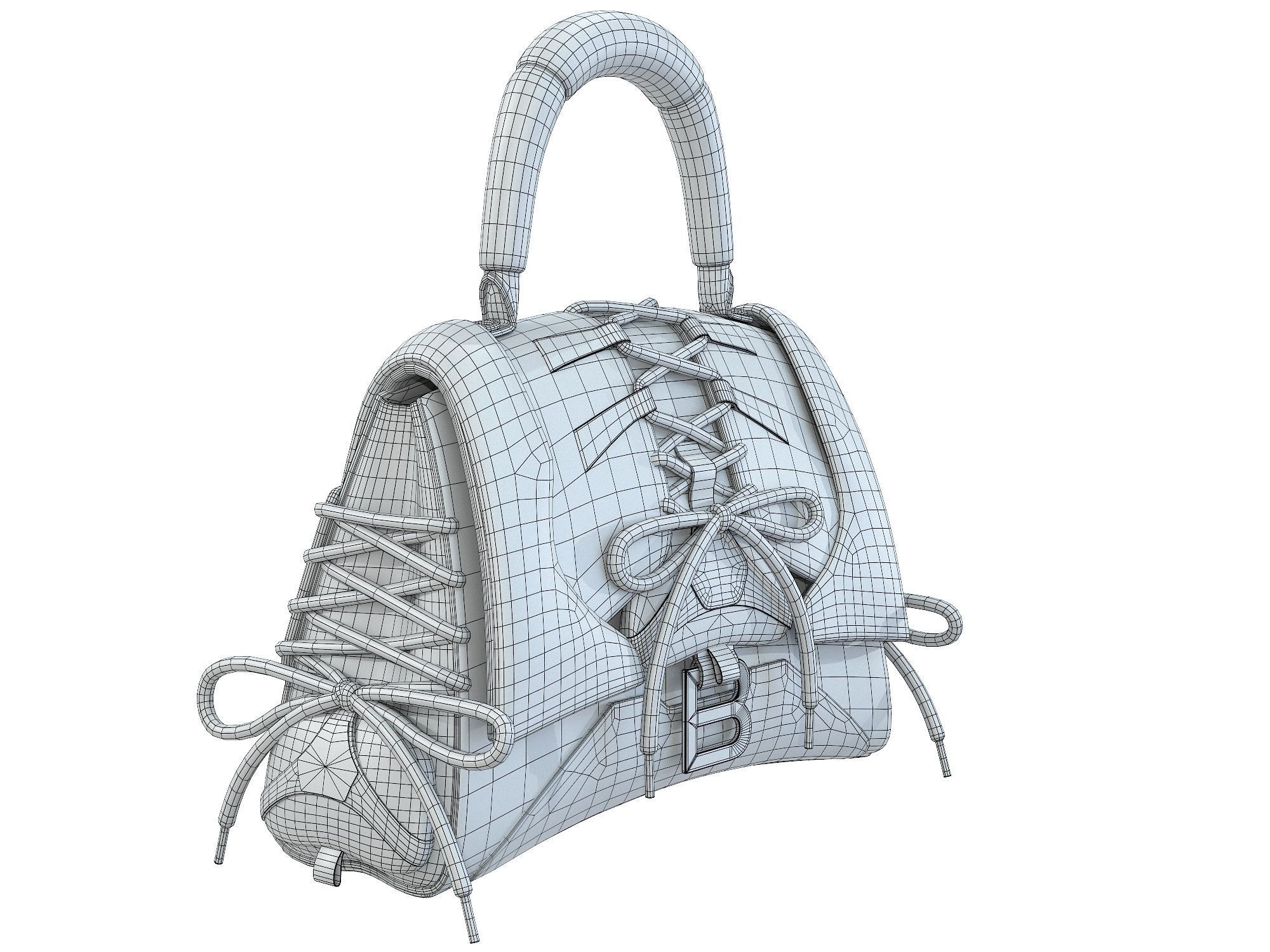 Balenciaga Sneakerhead Handbag 3D Model Collection_20