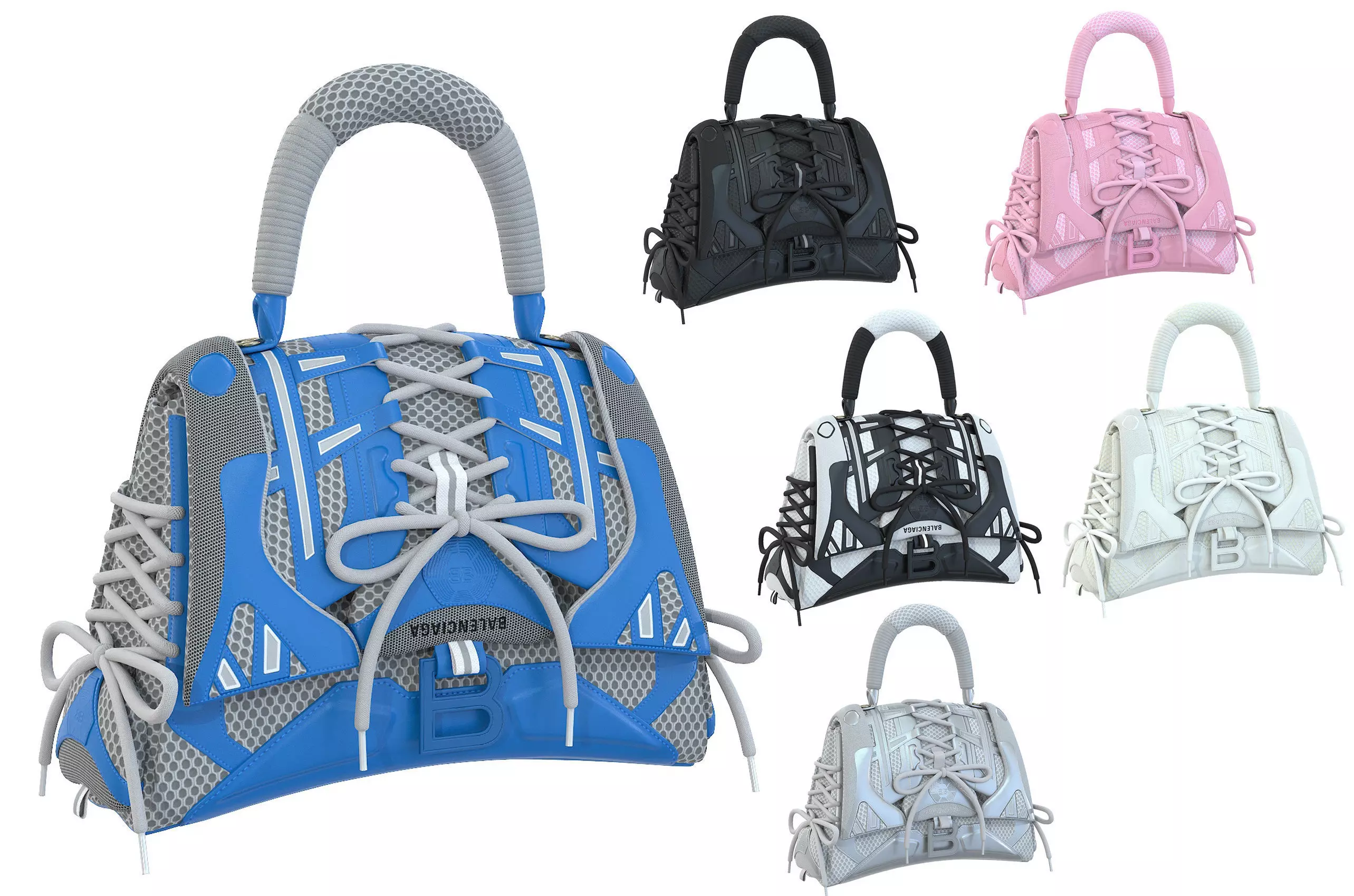Balenciaga Sneakerhead Handbag 3D Model Collection_0
