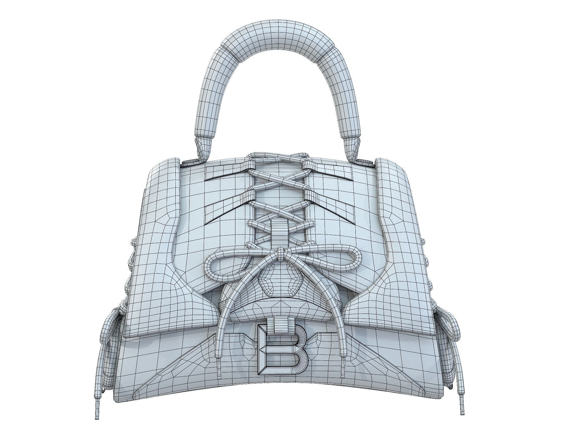 Balenciaga Sneakerhead Handbag 3D Model Collection_21