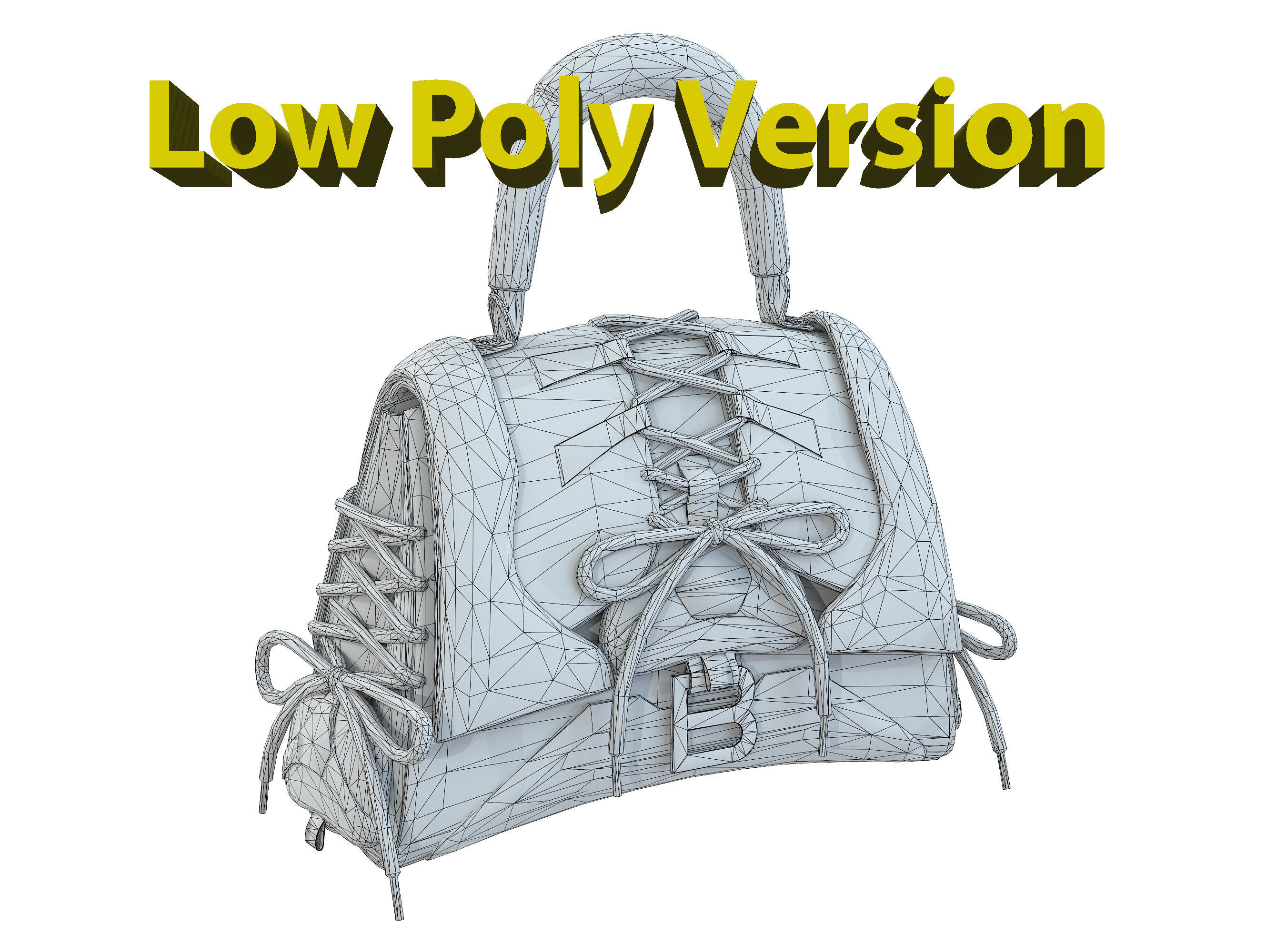 Balenciaga Sneakerhead Handbag 3D Model Collection_24