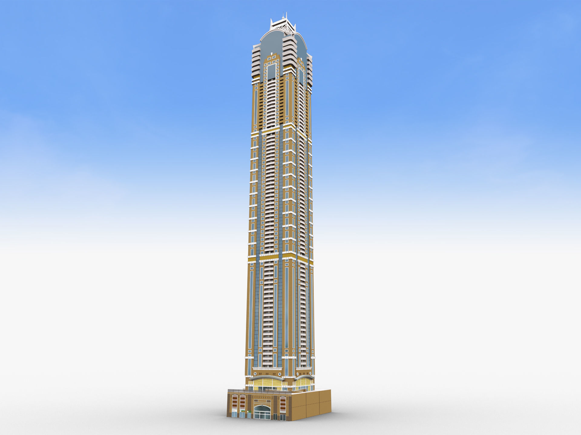 Modern Building pack 4 Low-poly 3D model_7