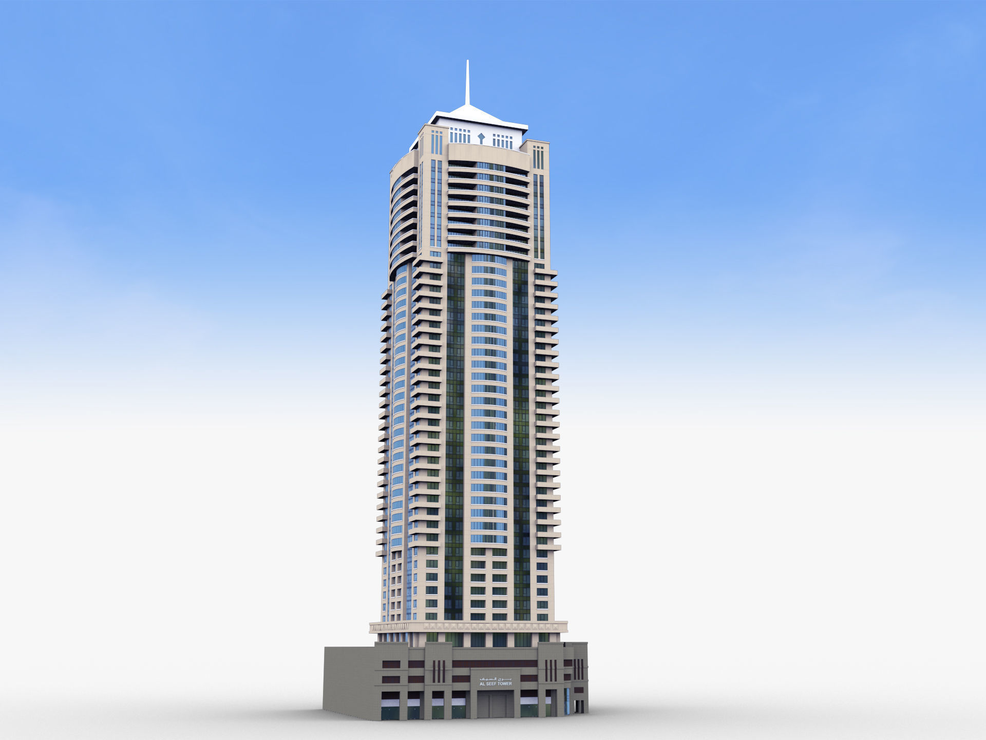 Modern Building pack 4 Low-poly 3D model_2