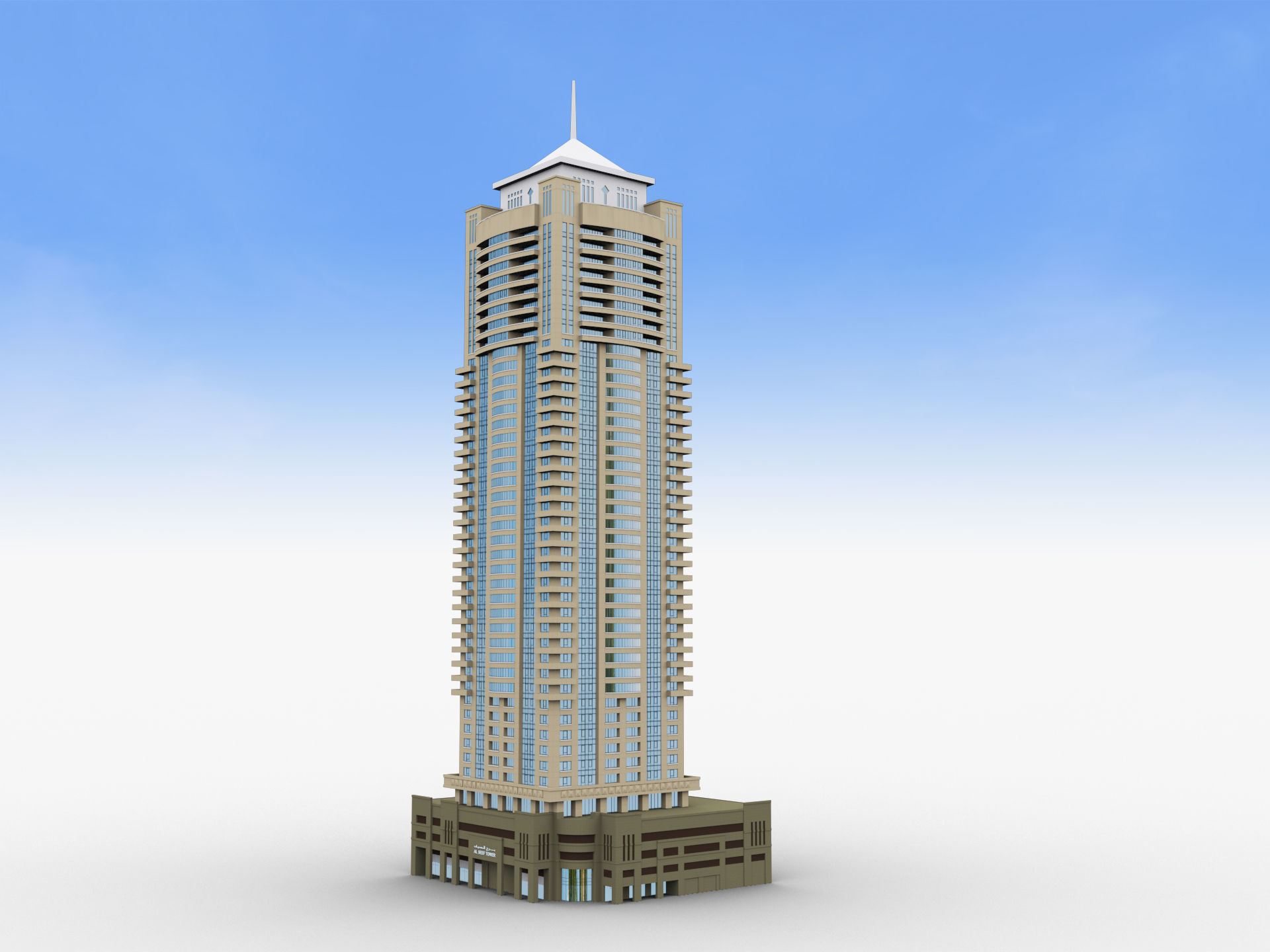 Modern Building pack 4 Low-poly 3D model_8