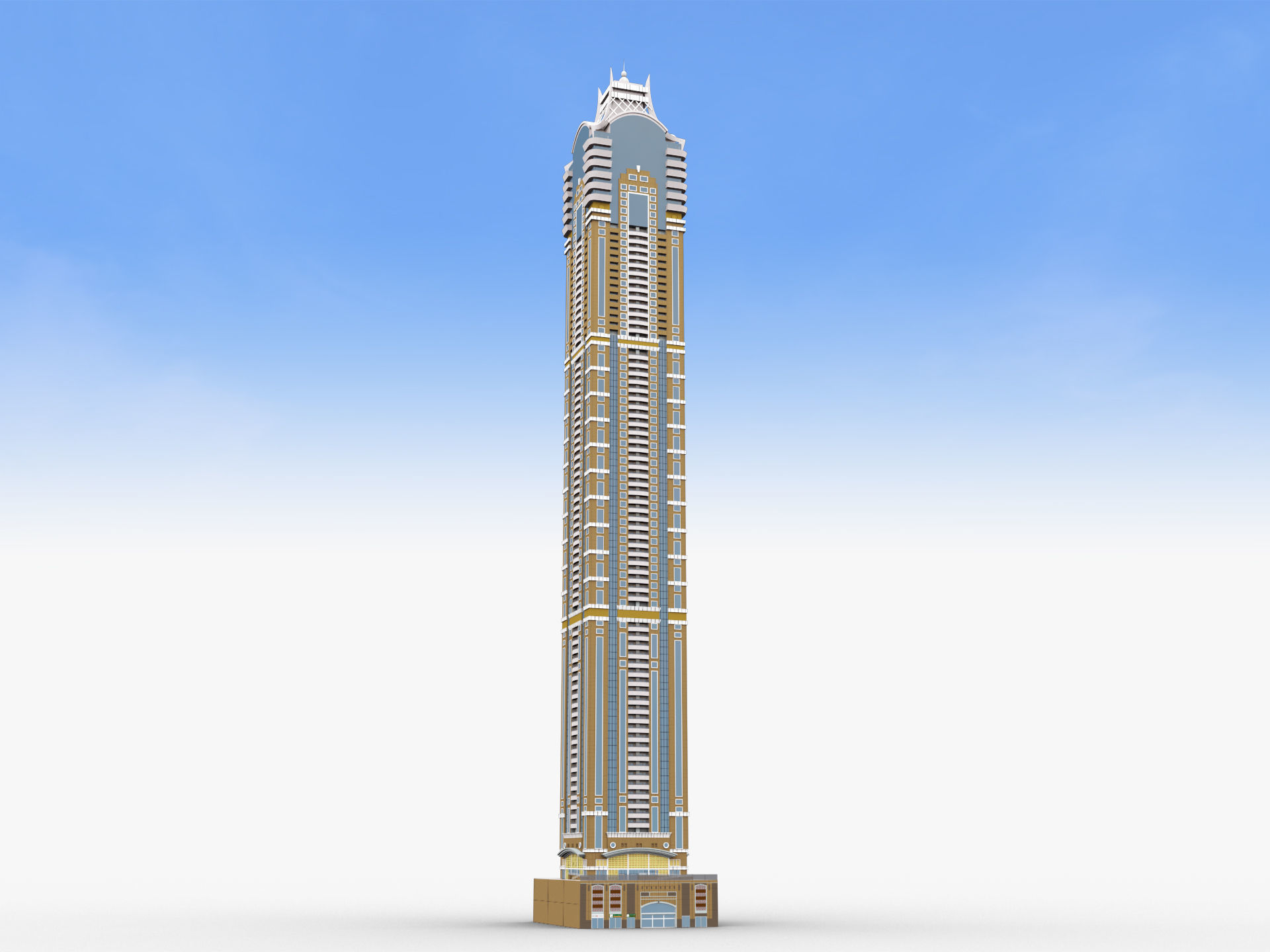 Modern Building pack 4 Low-poly 3D model_4