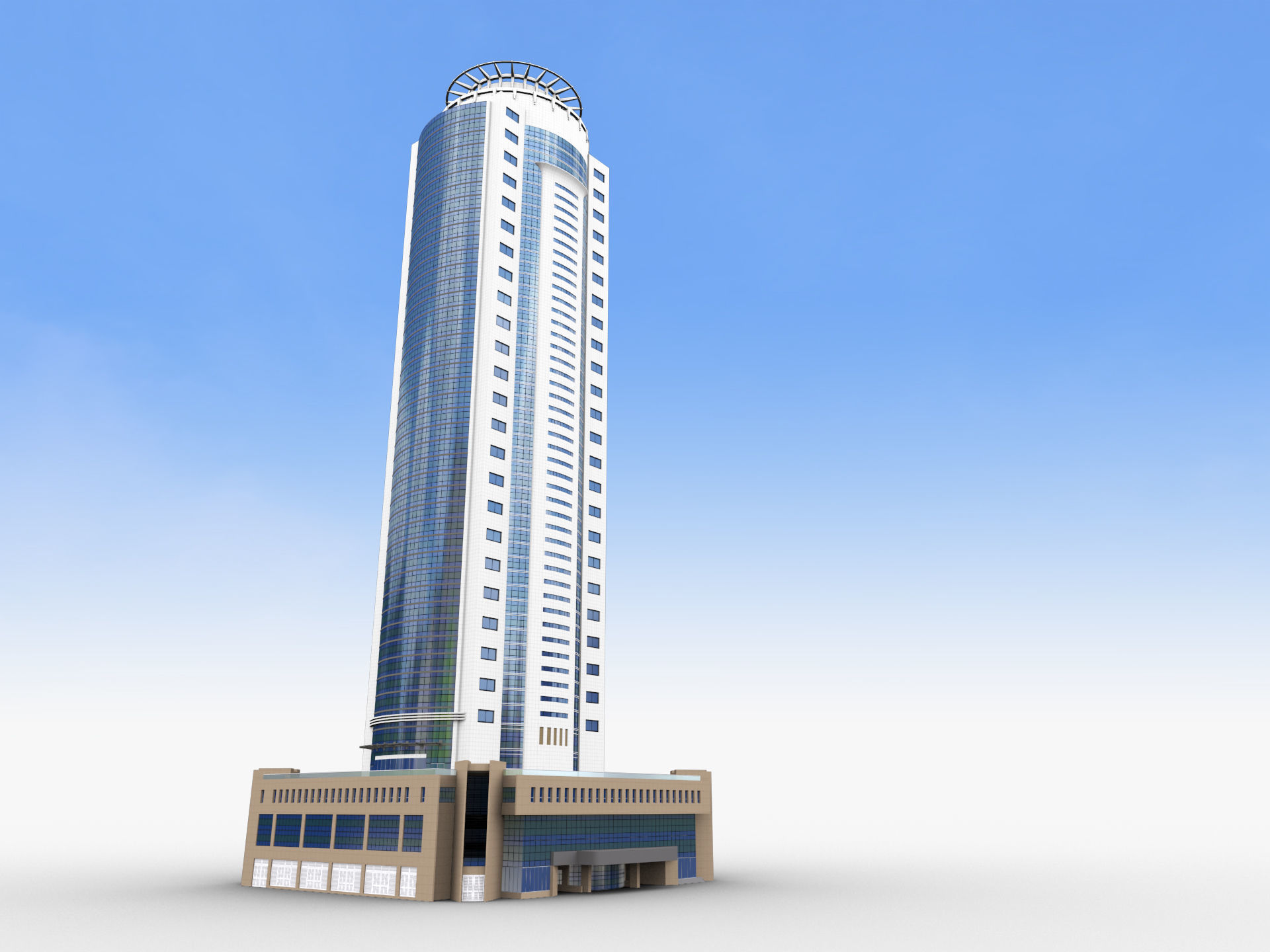 Modern Building pack 4 Low-poly 3D model_3