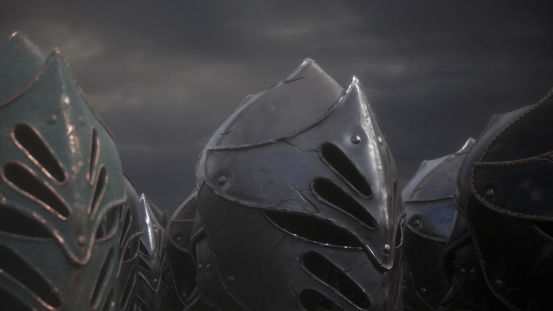 Helmet Dark Knight Low-poly 3D model_11