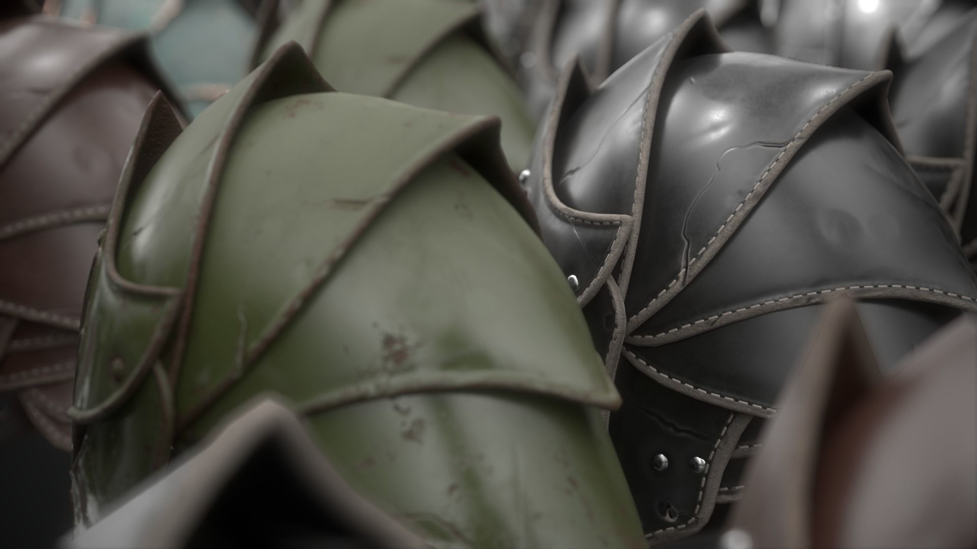 Helmet Dark Knight Low-poly 3D model_12