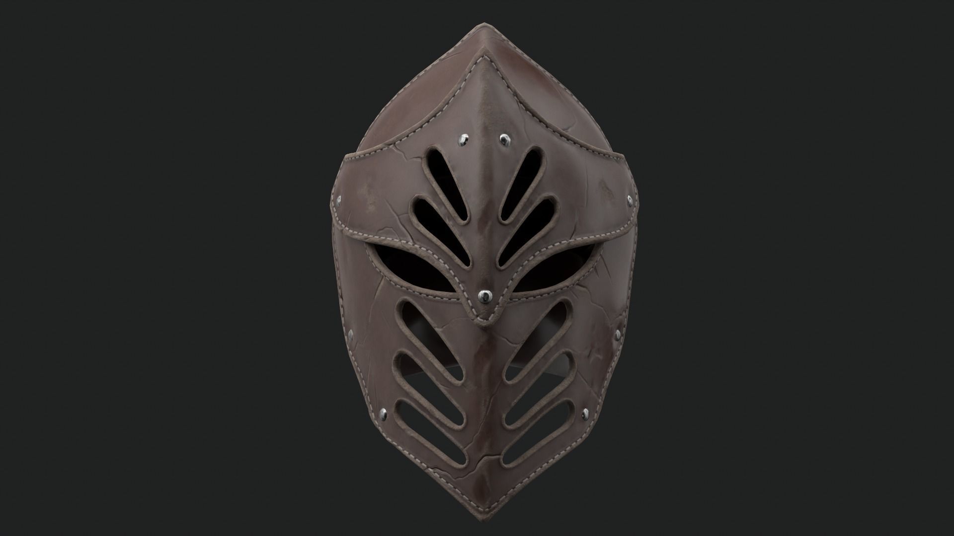 Helmet Dark Knight Low-poly 3D model_15