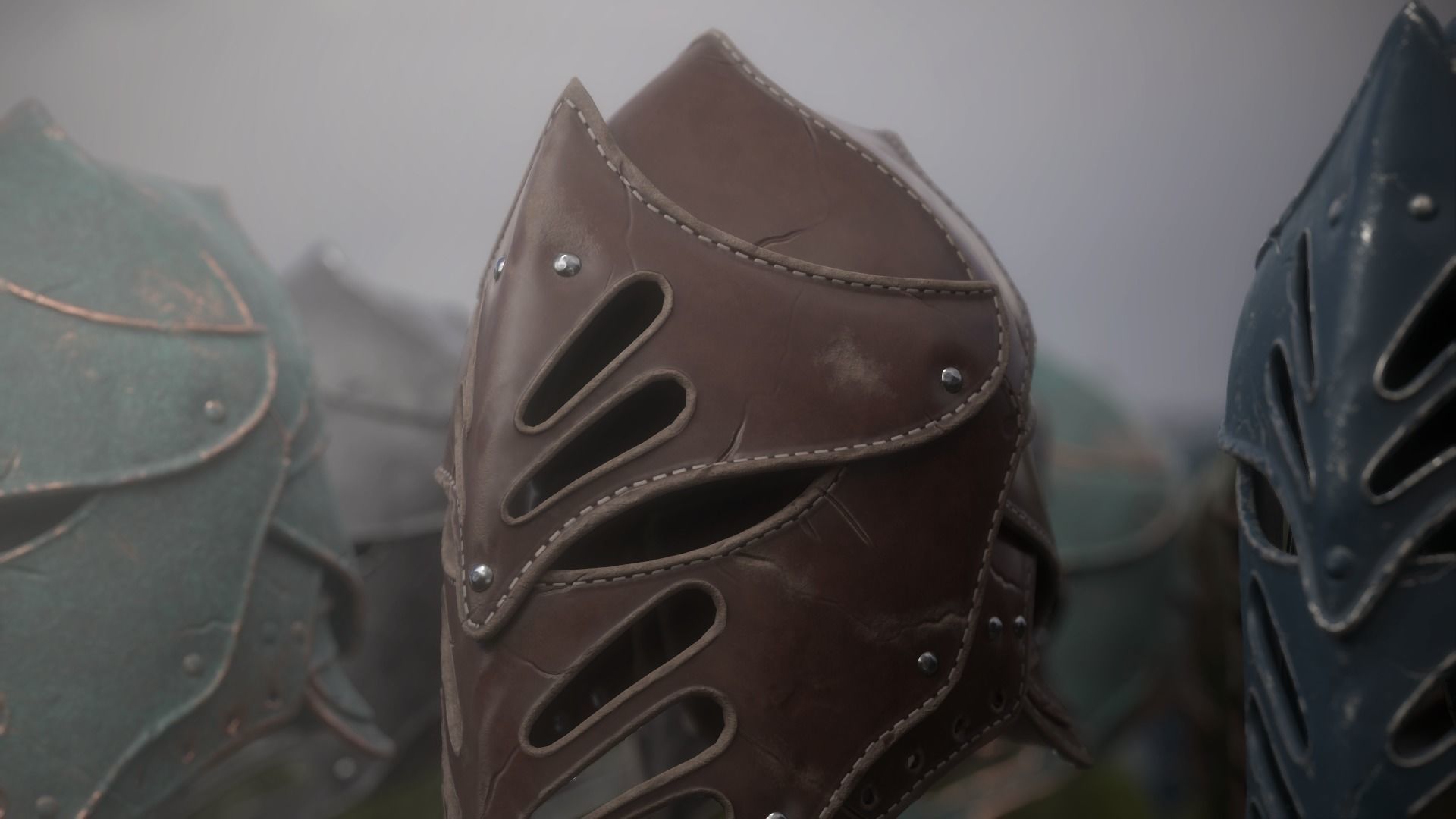 Helmet Dark Knight Low-poly 3D model_13