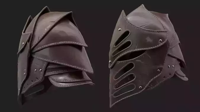 Helmet Dark Knight Low-poly 3D model