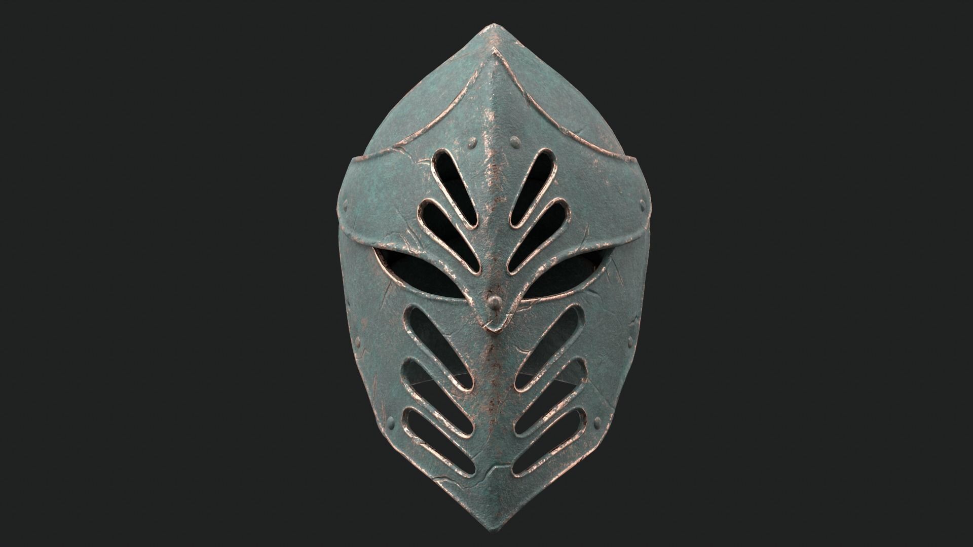 Helmet Dark Knight Low-poly 3D model_18