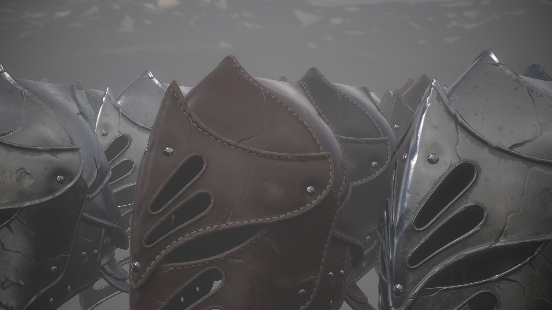 Helmet Dark Knight Low-poly 3D model_10