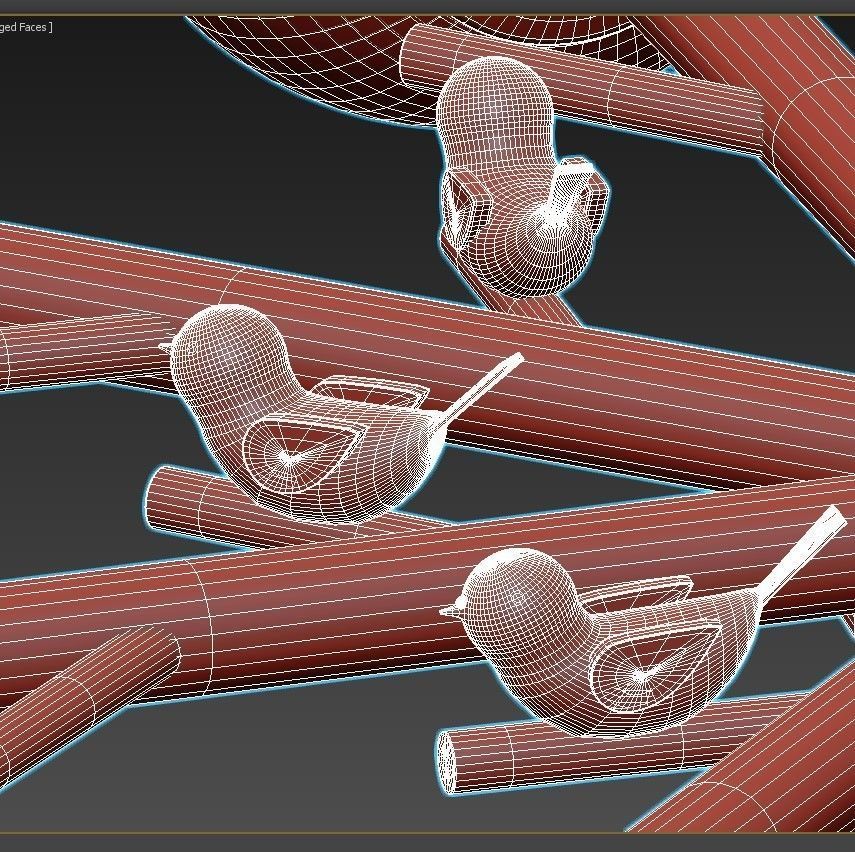 finch light fixture with six balls 3D model_4