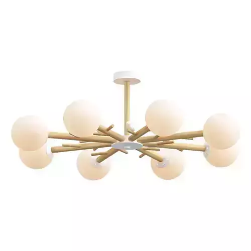 finch light fixture with six balls