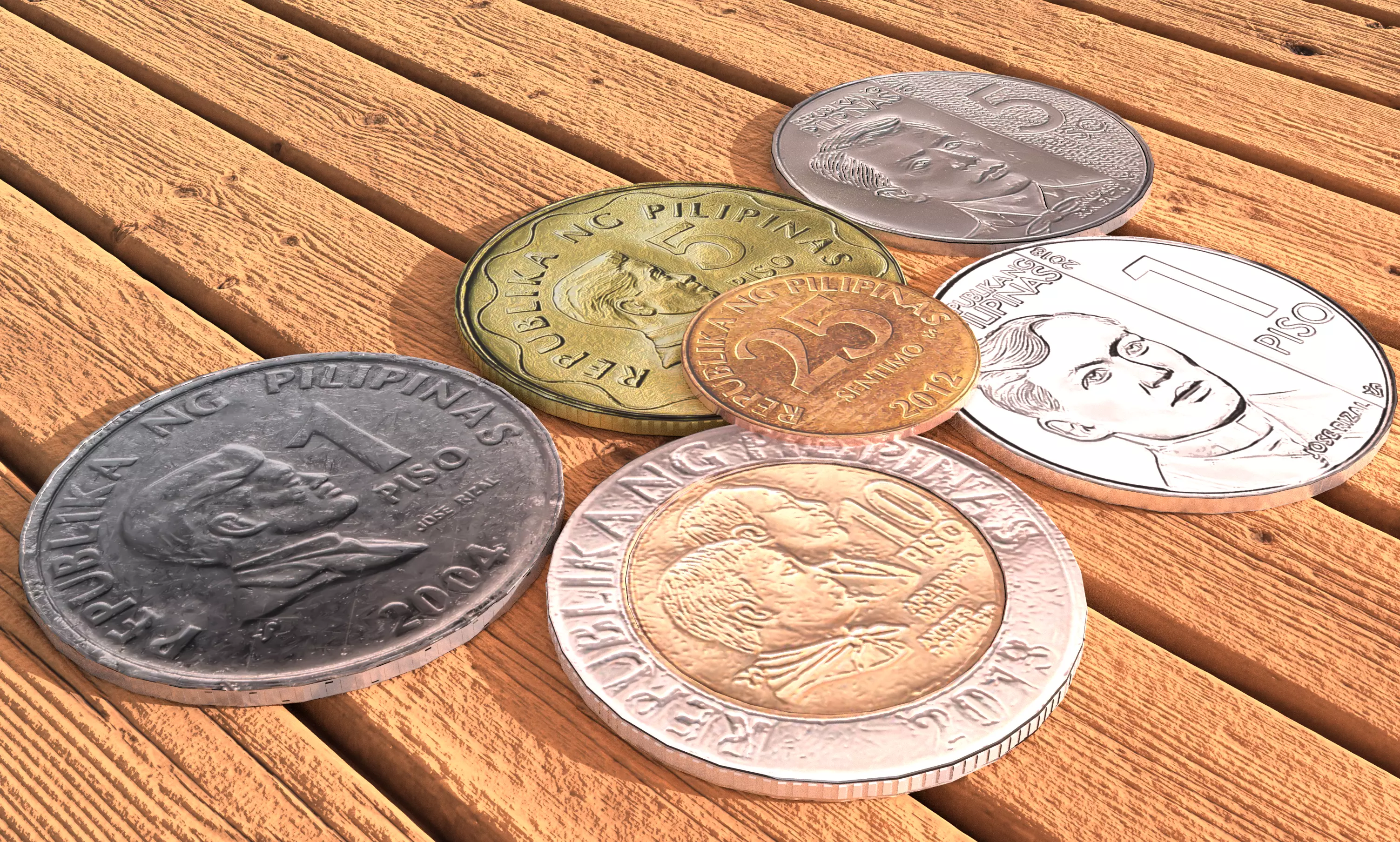 Philippine Coins 3D model_0