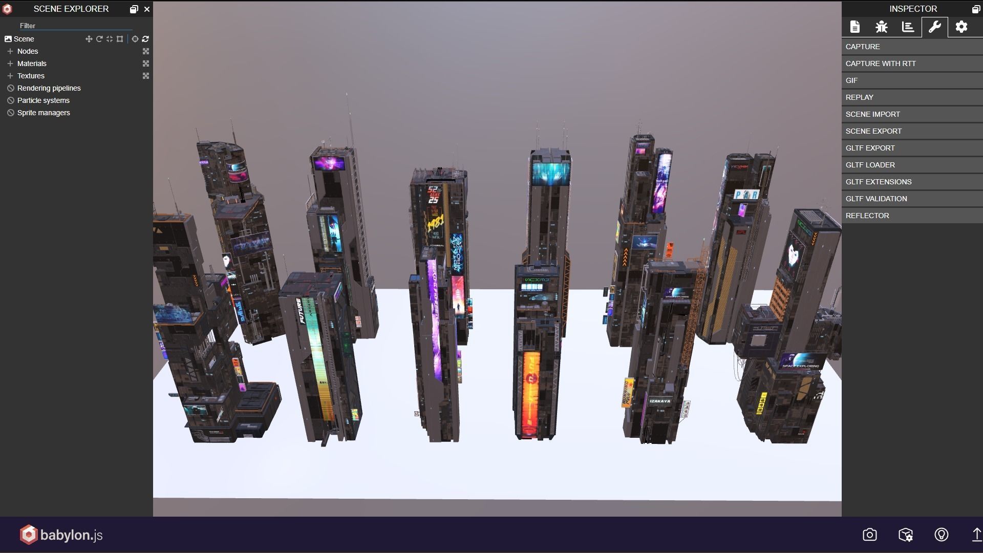 Scifi building Cyberpunk Futuristic building Kitbash Bundle 3D model_16