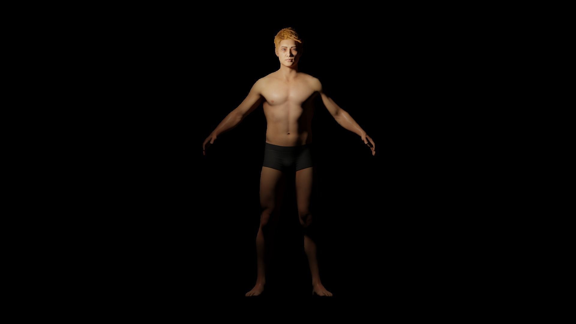 Hyun-Woo Korean realistic rigged Man Blender 3D model_4