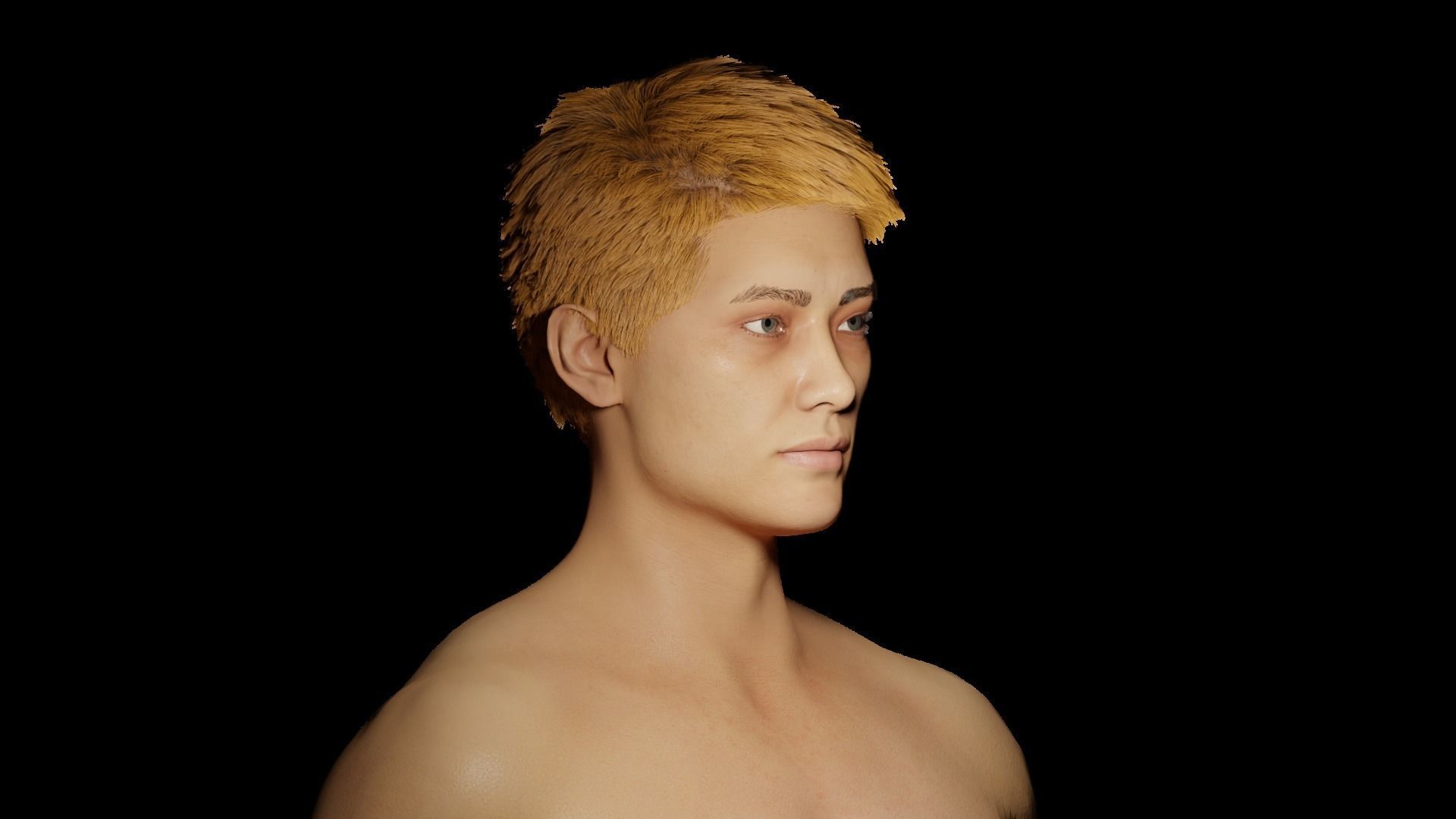 Hyun-Woo Korean realistic rigged Man Blender 3D model_2