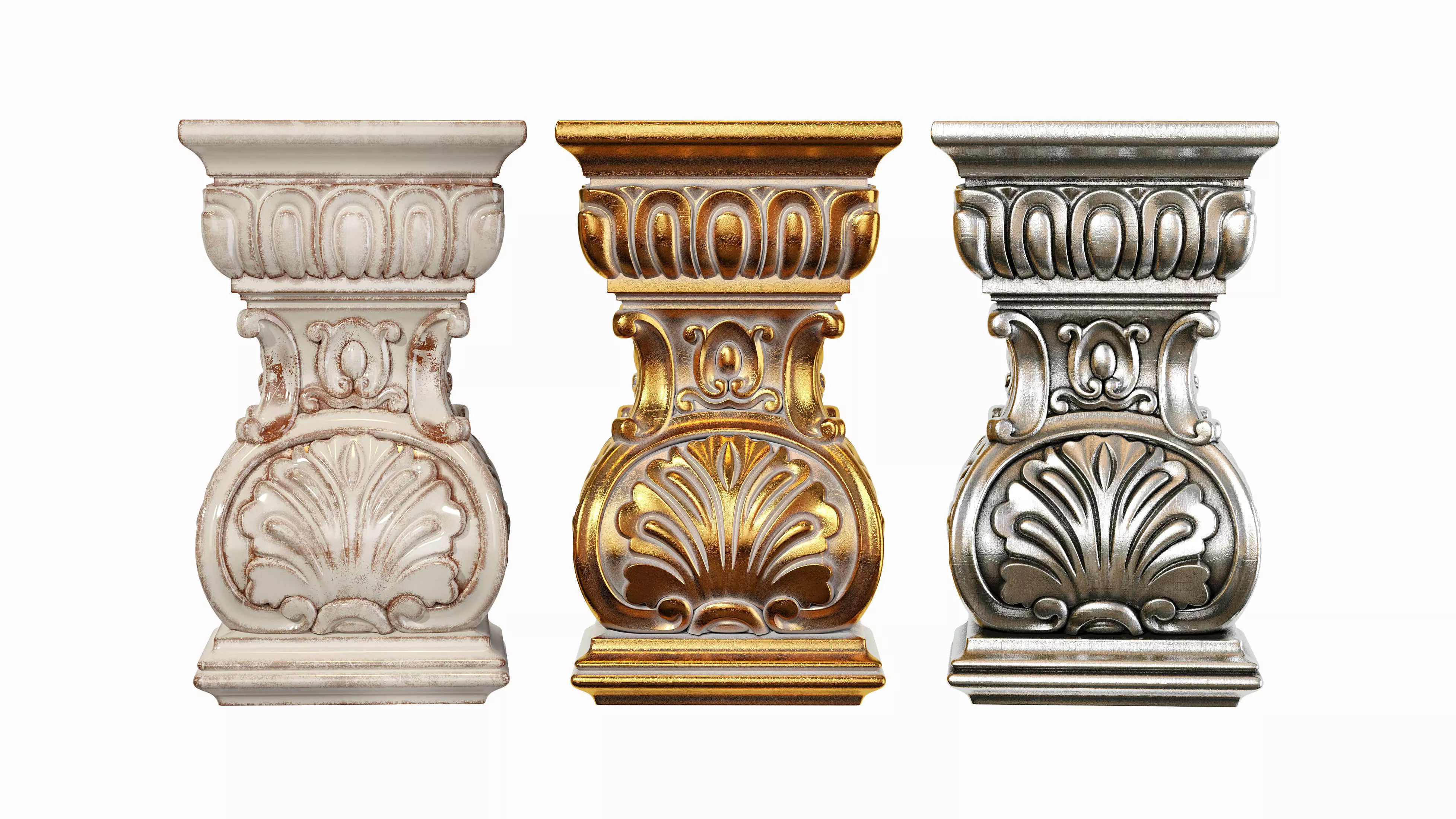 Classic capital 07 3D model_0