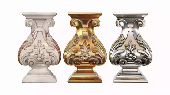 Classic capital 08 3D model