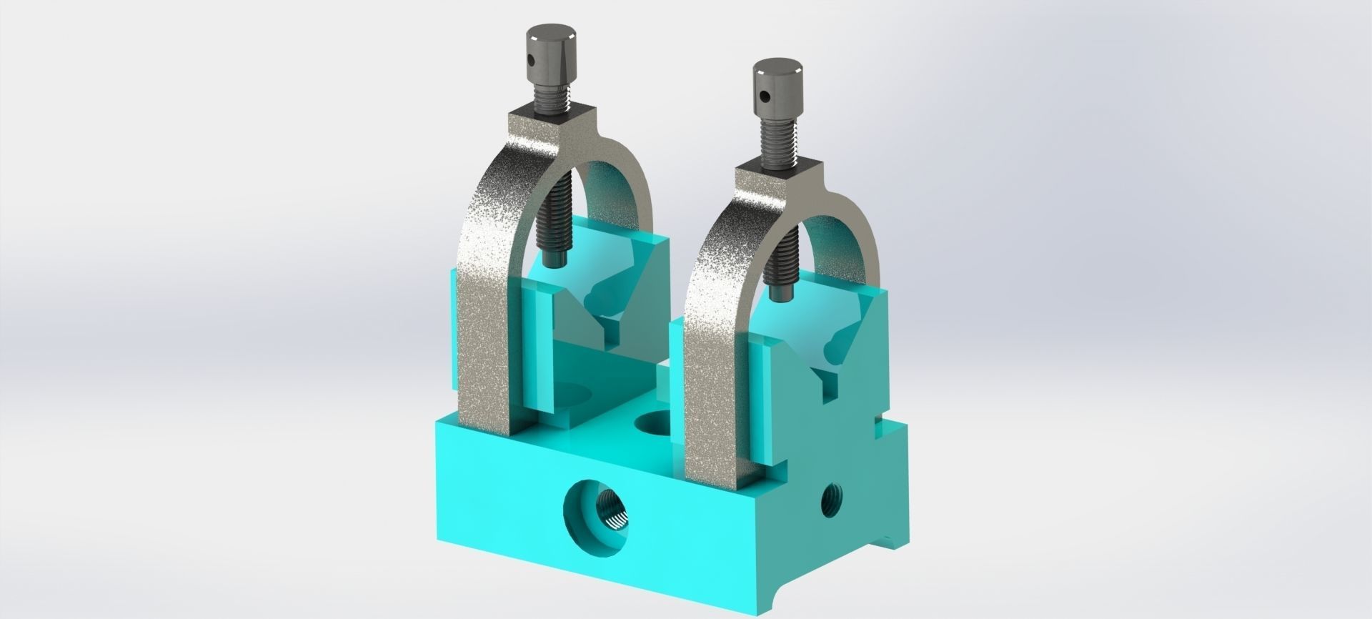 Double V-Block Clamp 3D model_4
