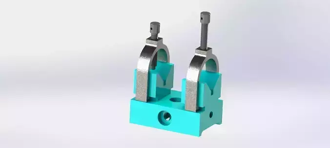 Double V-Block Clamp 3D model
