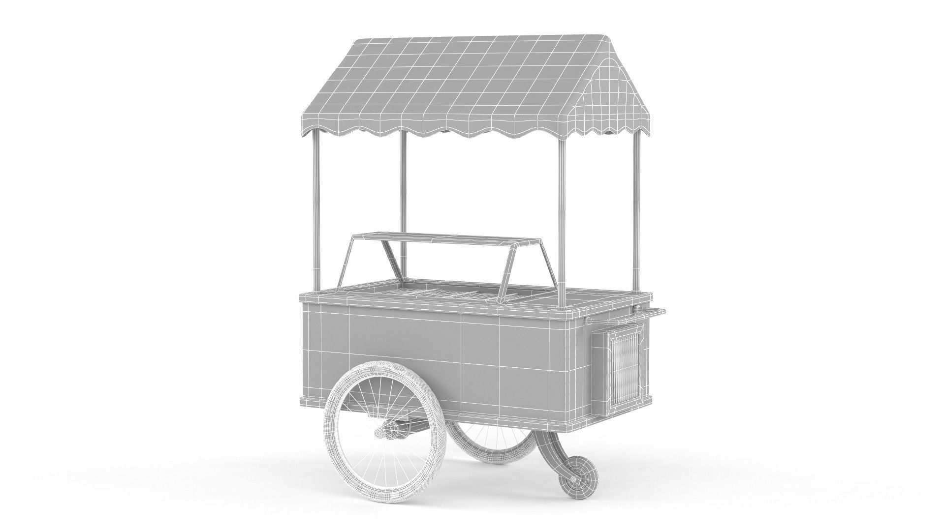 Ice Cream Cart 3D model_7