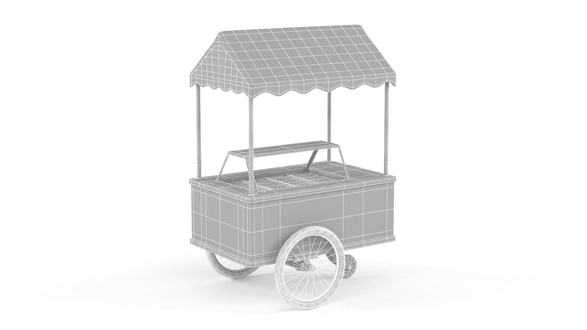 Ice Cream Cart 3D model_9