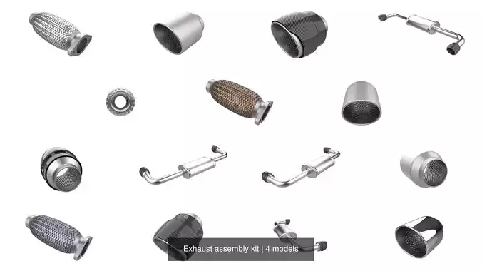 Exhaust assembly kit 3D Model Collection